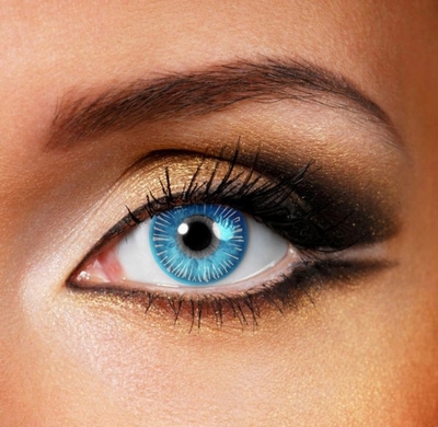 Funlenzen Ice Walker Eye, blauw, 3 maanden draagbaar